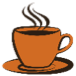 Image of a cup of tea or coffee with steam rising from the top