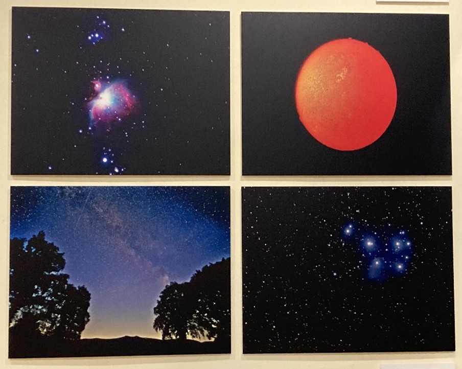 Four photos of moon and stars taken by Stephen Webber